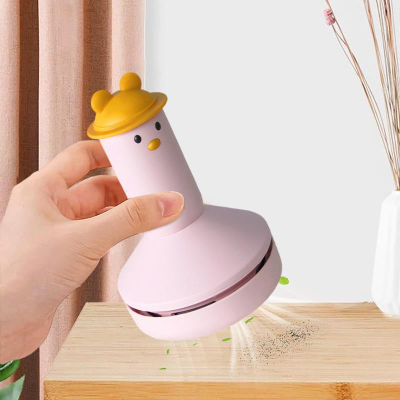 Mini Vacuum Cleaner Cartoon Shaped Mushroom Desktop Table Dust Sweeper