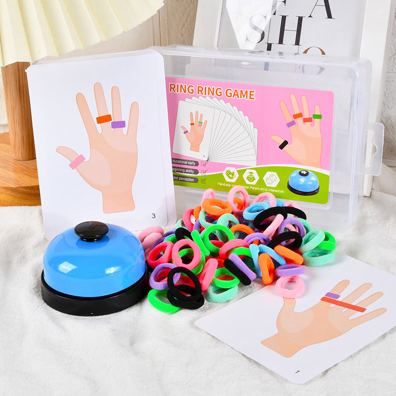 Montessori Color Cognition Matching Puzzle Finger Rings