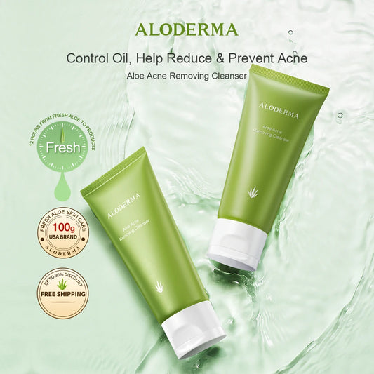 Natural Aloe Acne Removing Cleanser Face Wash Gel