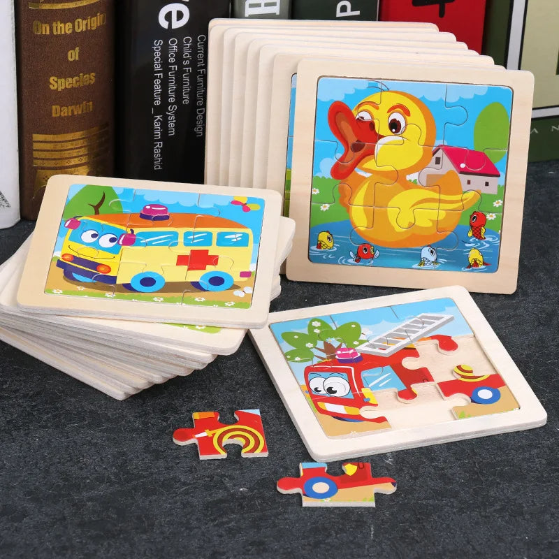 Baby Cartoon Animal/Traffic Puzzles Educational Toy