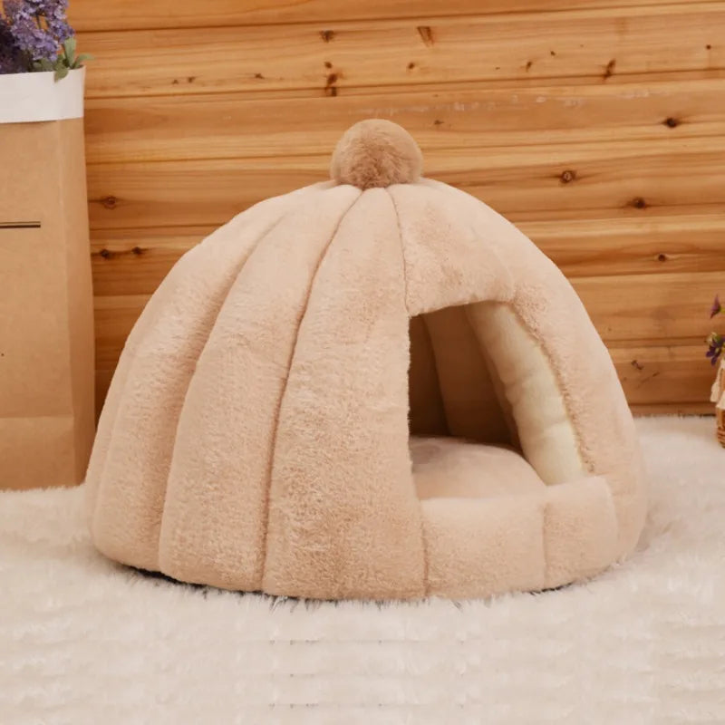 Deep Cave Indoor Nest Warm Comfort Cat Bed