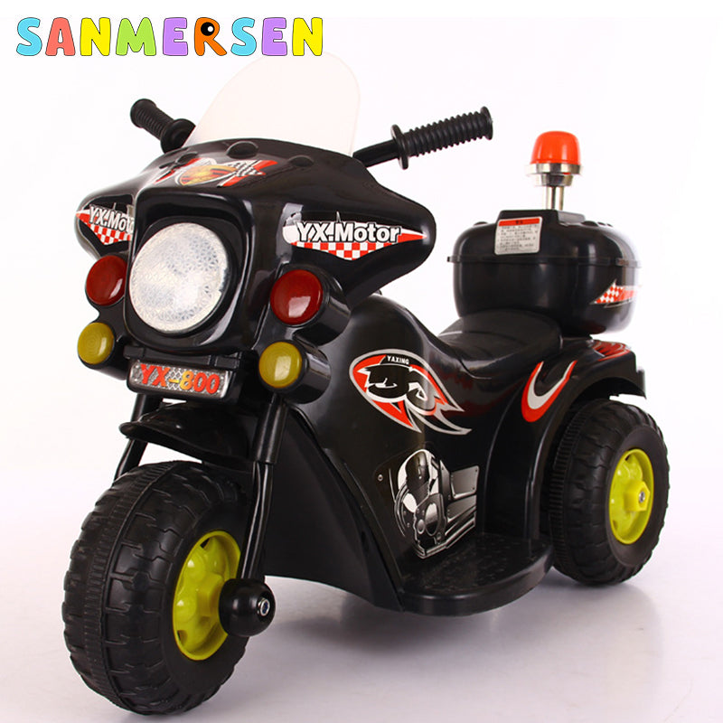 Children's Electric Tricycle Motorcycle Off-road Moto Rechargeable Pedal Motorcar