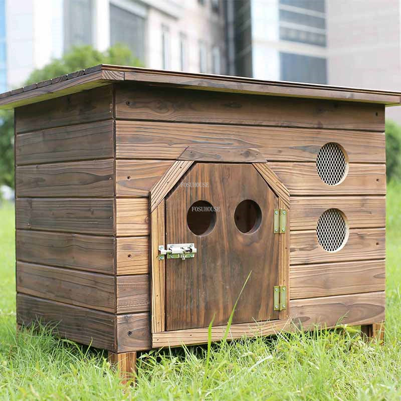 Wooden Outdoor waterproof dog and cat house