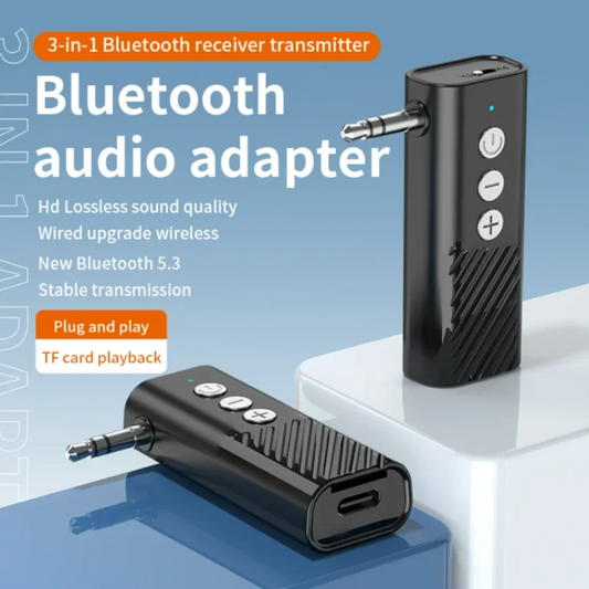 3 in1 Bluetooth 5.3 Transmitter Receiver Adapter 3.5mm AUX Jack