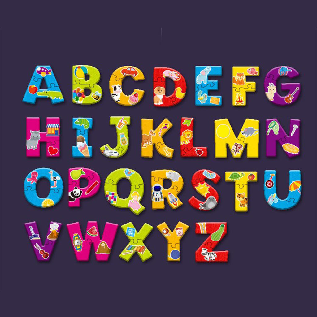 ABC Alphabet Puzzle Color & Shape Match Game Develop Toy