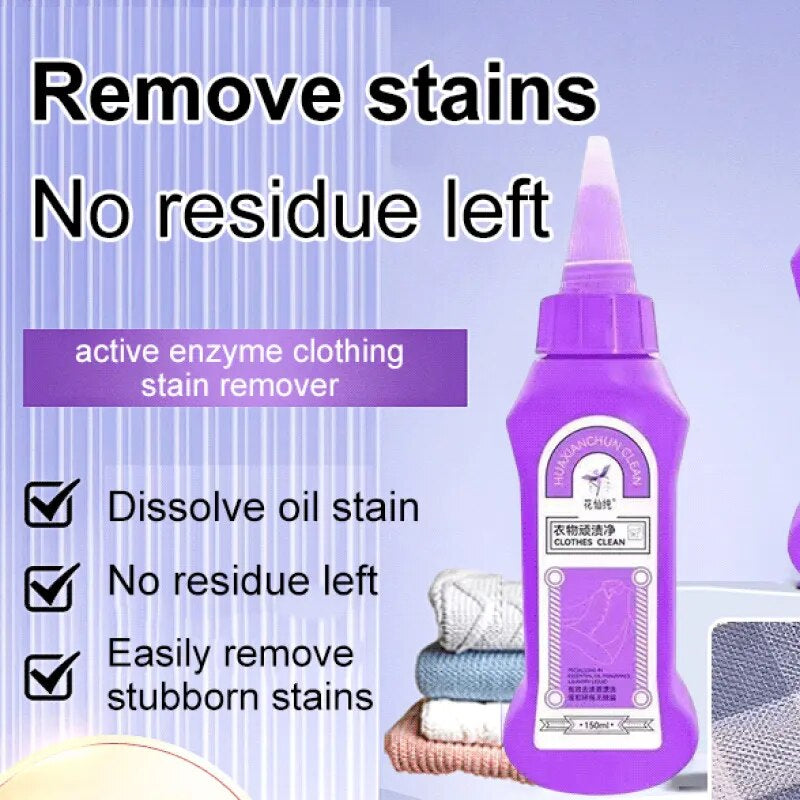 Disposable Wash-free active enzyme clothing stain remover