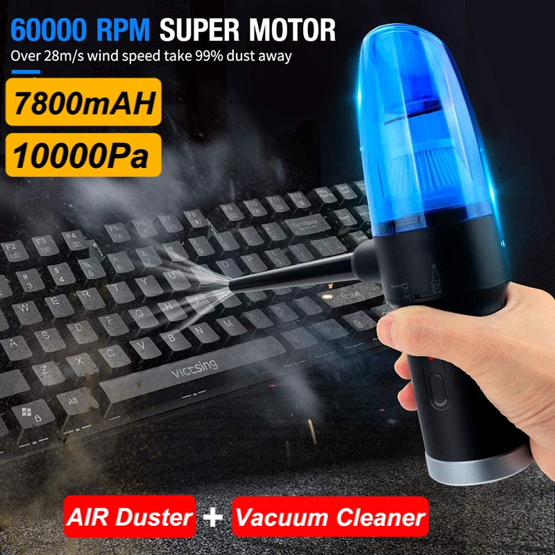 Blower & Vacuum 2-in-1 Upgraded Cordless Electric Compressed Air Duster