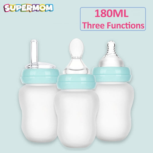 180ML Baby Silicone Feeding Bottle Infant Milk Bottle