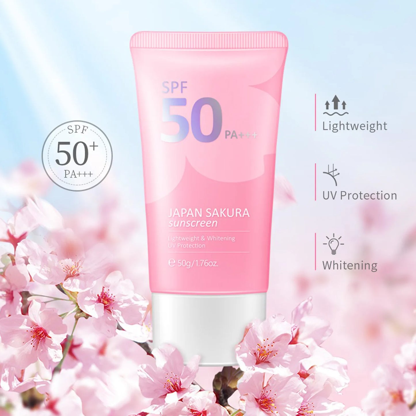 Body Face Whitening Sakura Sunscreen Cream