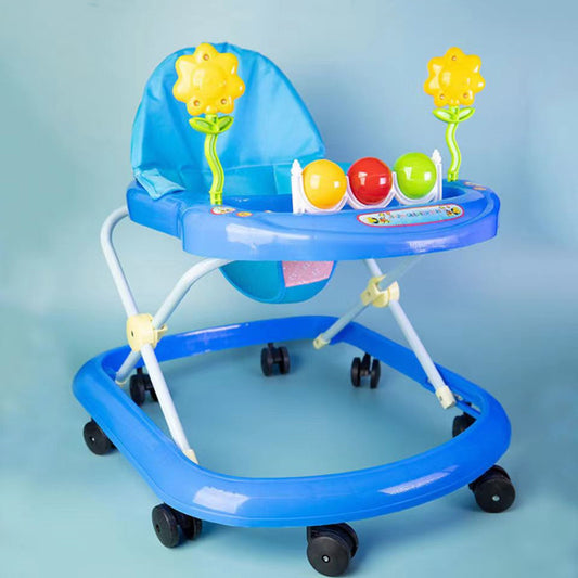 Baby walker anti-o-leg multi-function anti-rollover trolley