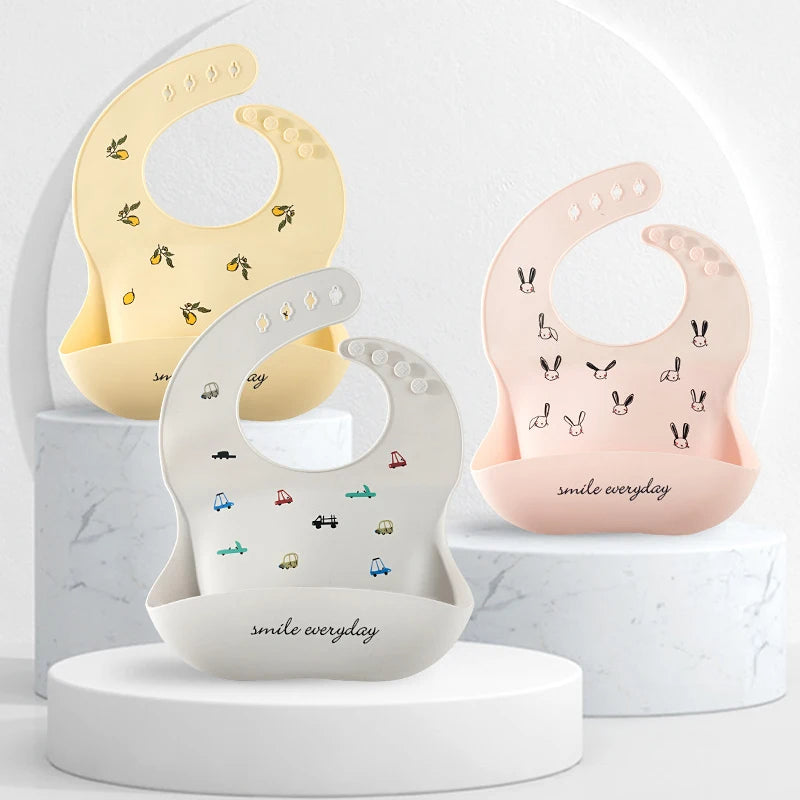 Soft Silicone Feeding Waterproof Baby Bibs