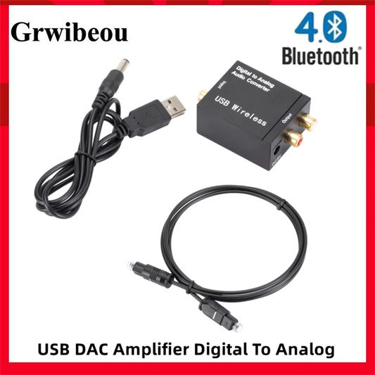 Digital to Analog Audio Converter Support Bluetooth 4.0 Optical Fiber