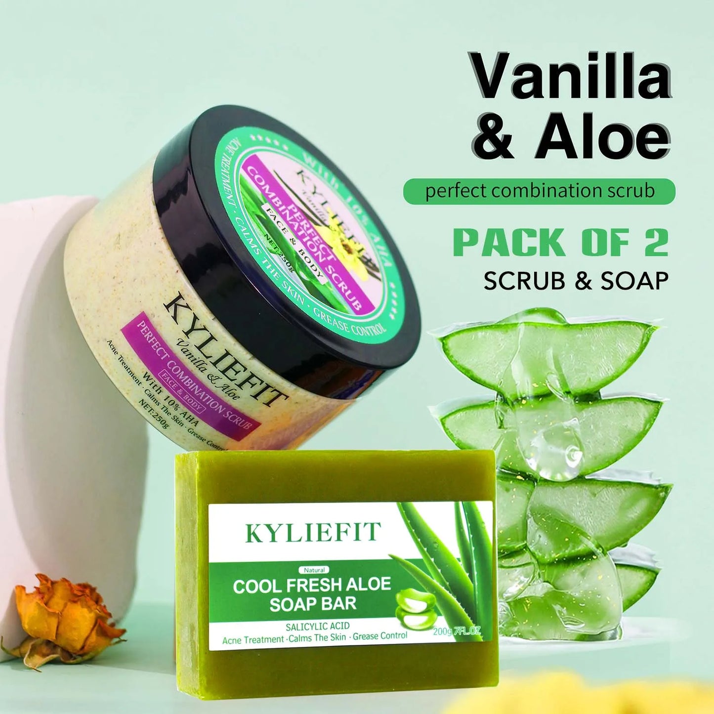 KYLIEFIT Premium Organic Scrub Set For Face