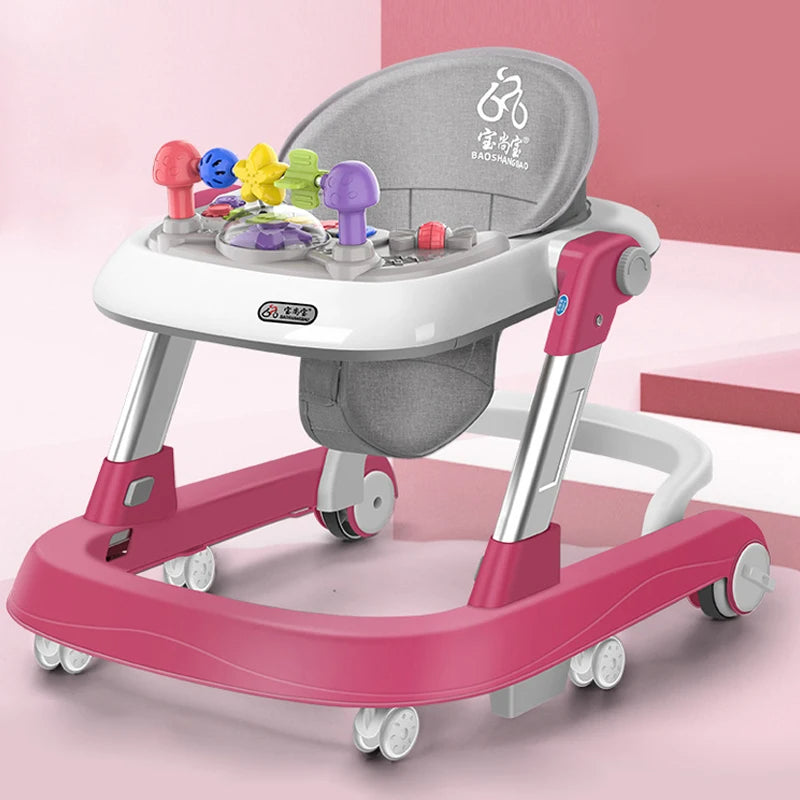 Multifunction Baby Walker with Adjustable Folding Seat