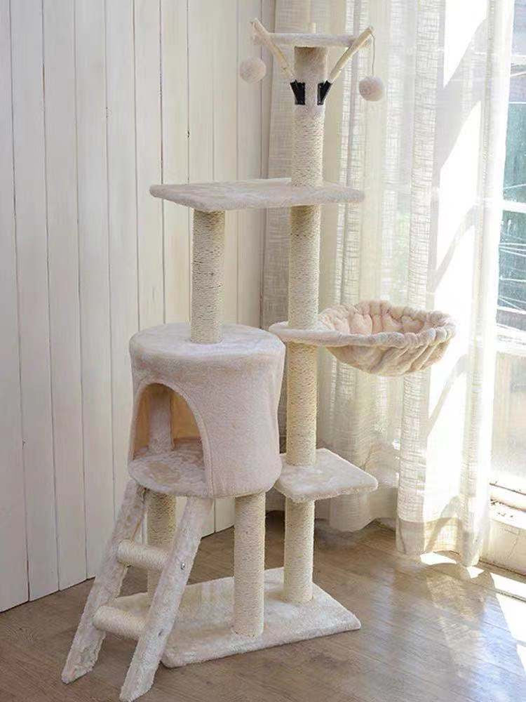 Cat House Multi-layer With Hammock Cat Scratcher Tree