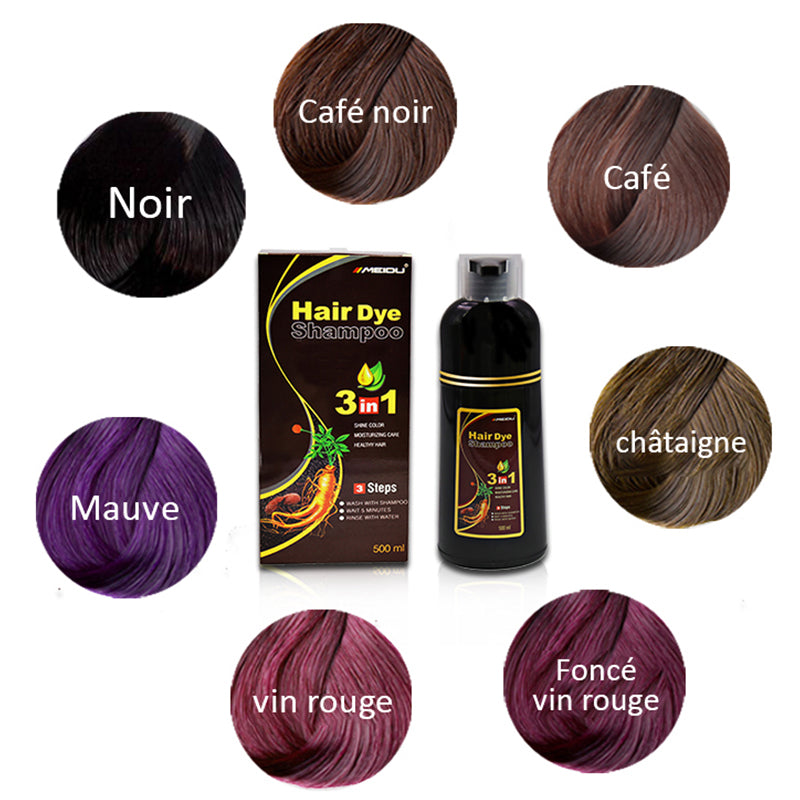 Natural Hair Color Dye Shampoo for Black Hair