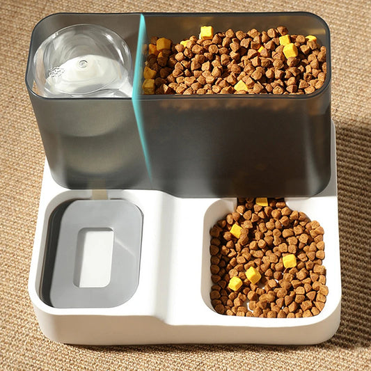 PawsHaven Duo: 2-in-1 Automatic Food and Water Dispenser for Dogs and Cats