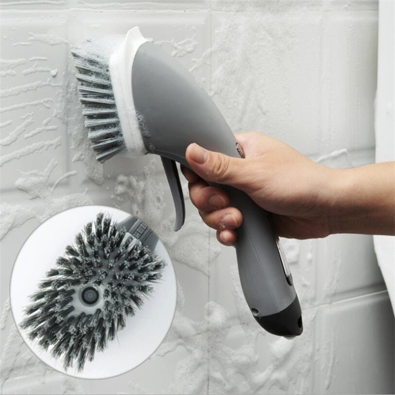 Dispenser Floor Tile Cleaner Brush for Home Cleaning Supplies