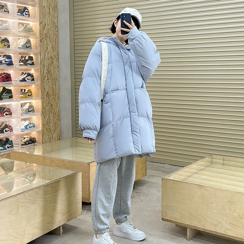 Women's Down Feather Jackets Coat Winter Baggy