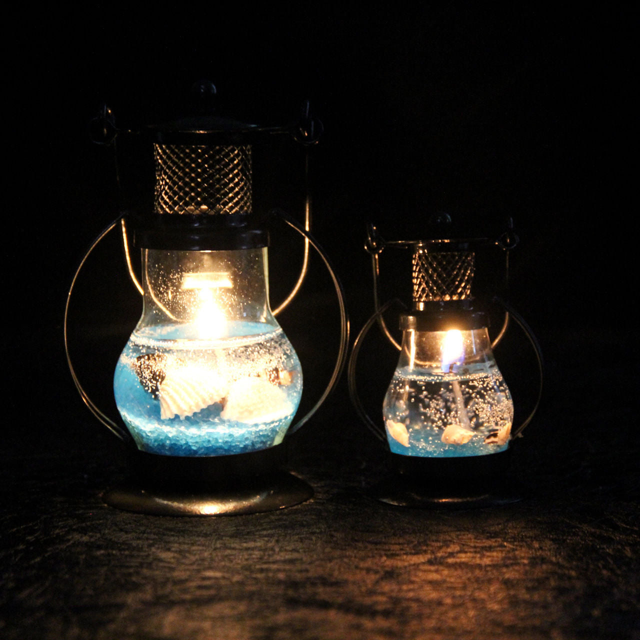 1pc Small Ocean Kerosene Lamp Shaped Jelly Candle Party Atmosphere Furnishings Candle for Nostalgia Lamp