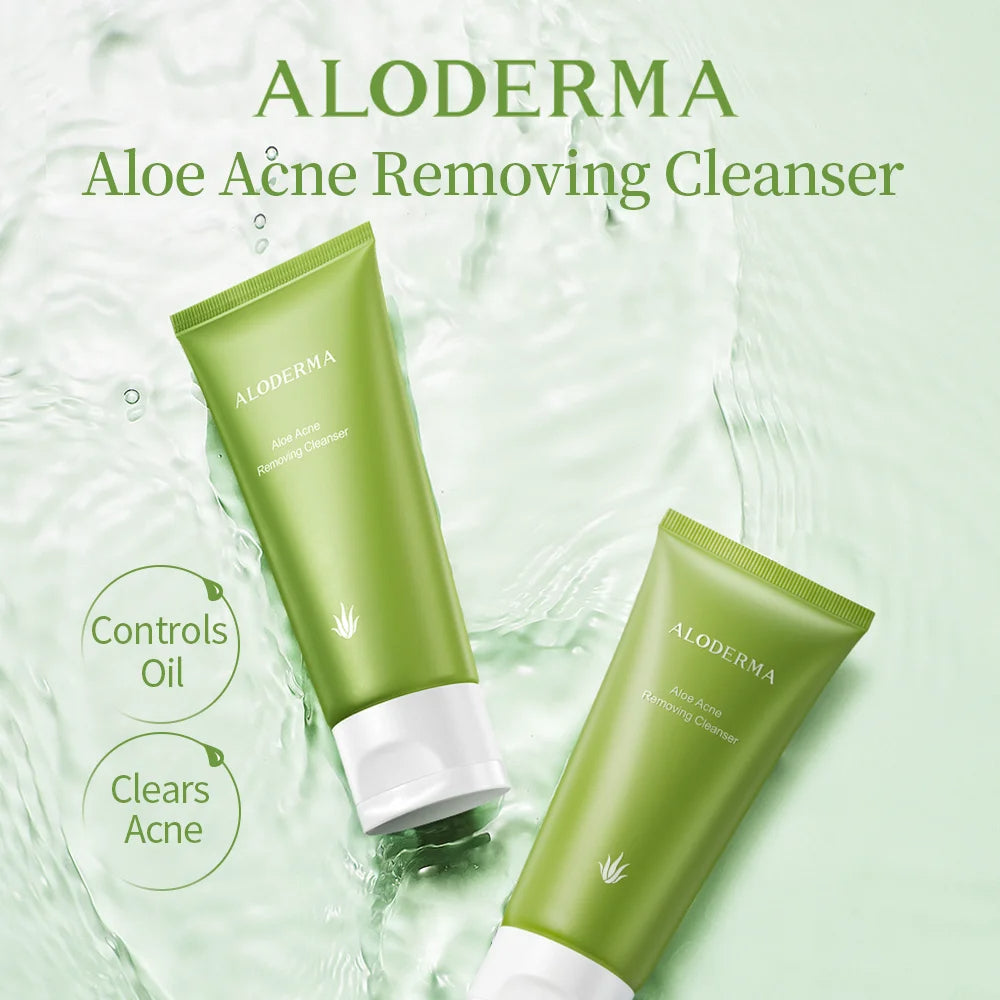 Natural Aloe Acne Removing Cleanser Face Wash Gel