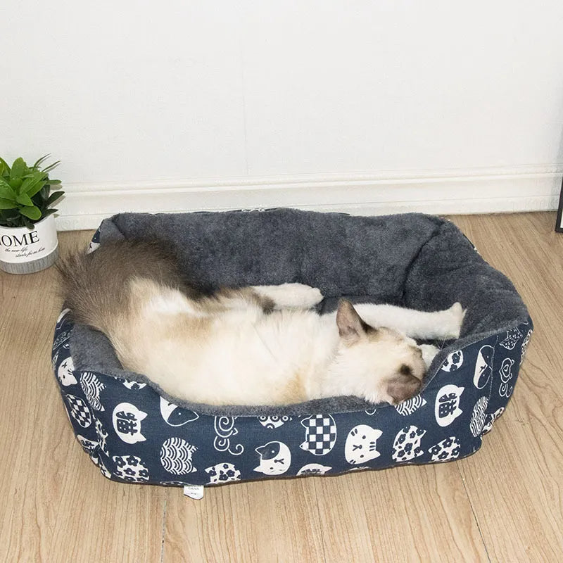 Washable Comfortable Dogs Ultra Soft Winter Warm Pet Bed