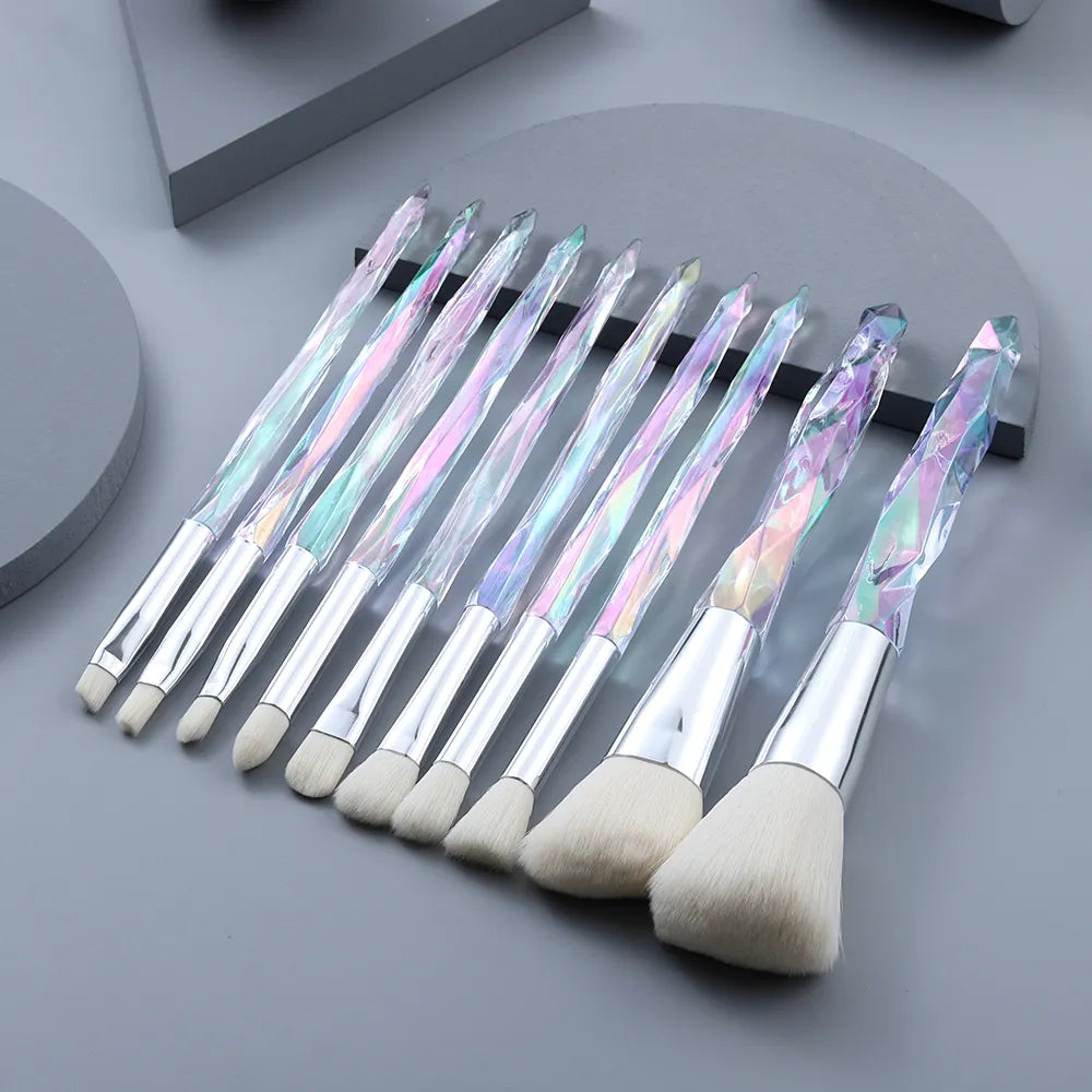 5-10pcs Crystal Pro Makeup Brushes Set