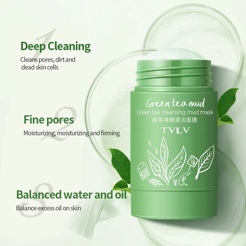 Green Tea Detox Stick Deep Cleansing Solid Mask Clay