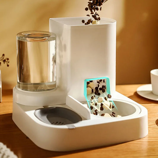 Automatic Food Feeder Drinking Water Dispenser