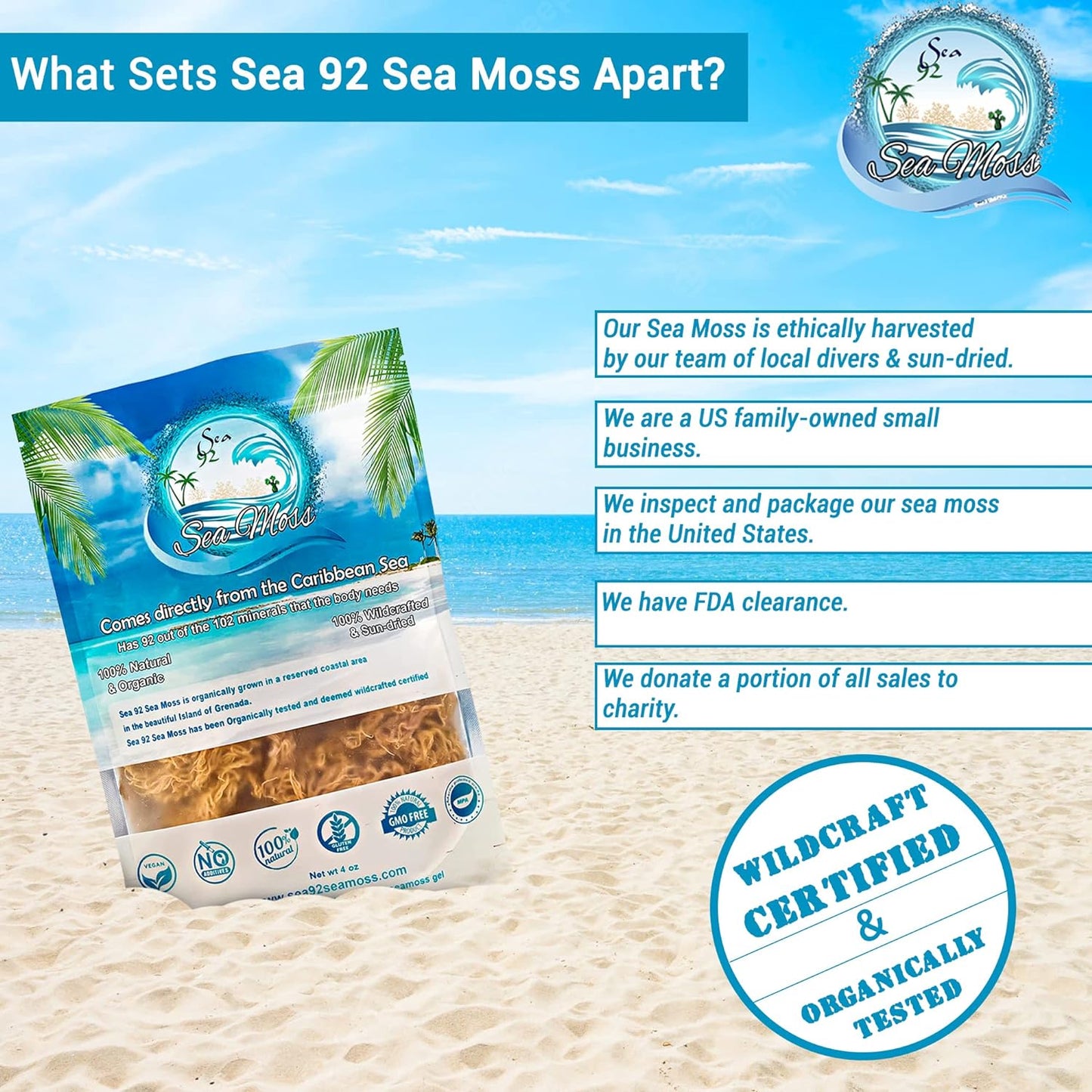 128oz Irish Moss Sea Moss Gel Made with 100% Organic Sea Moss