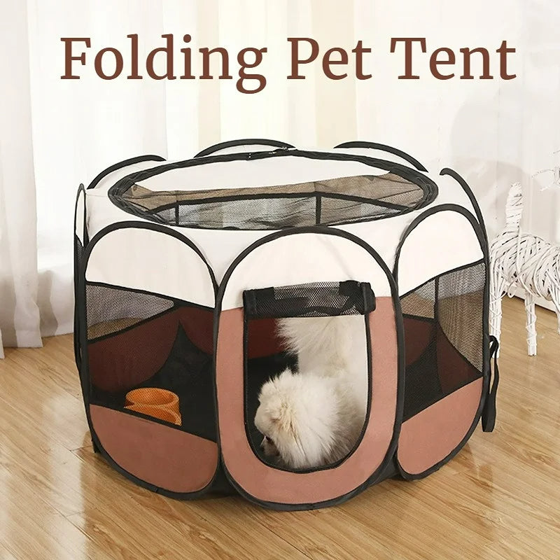 Portable Pet Cage Folding Playpen Puppy Kennel pent