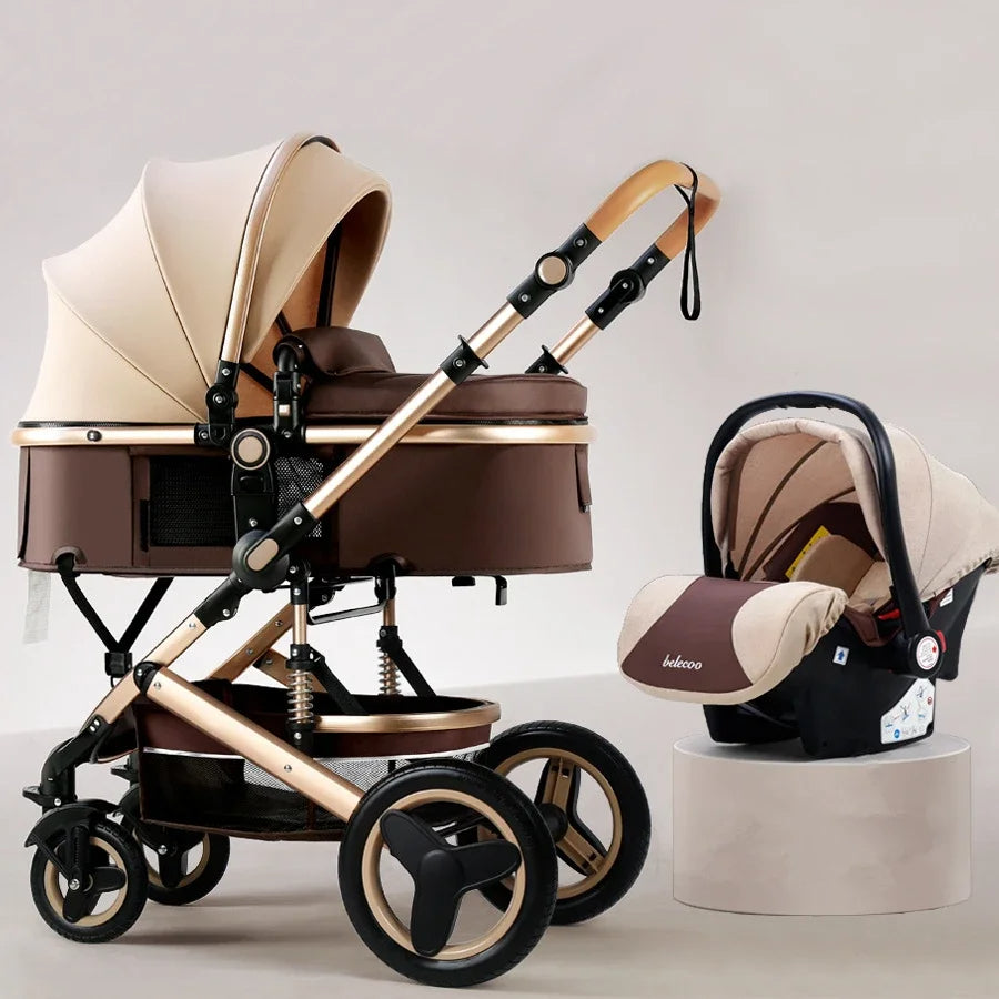 3 in 1 High Landscape Baby Stroller