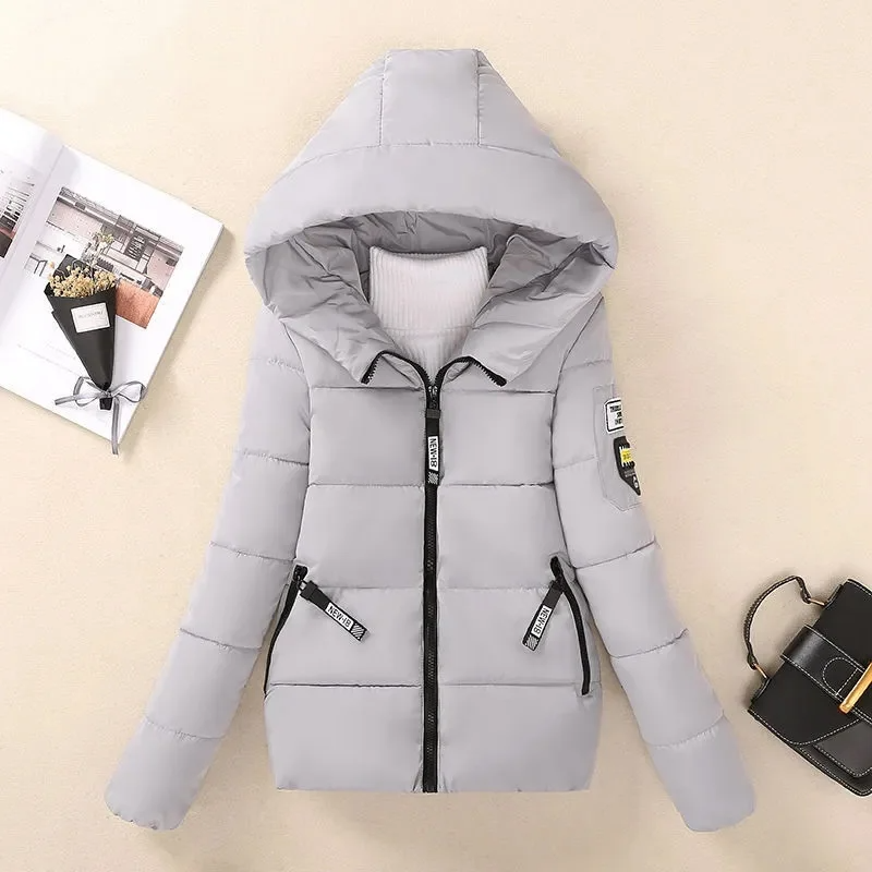 New Winter Jacket Women Parkas Hooded Short Coats