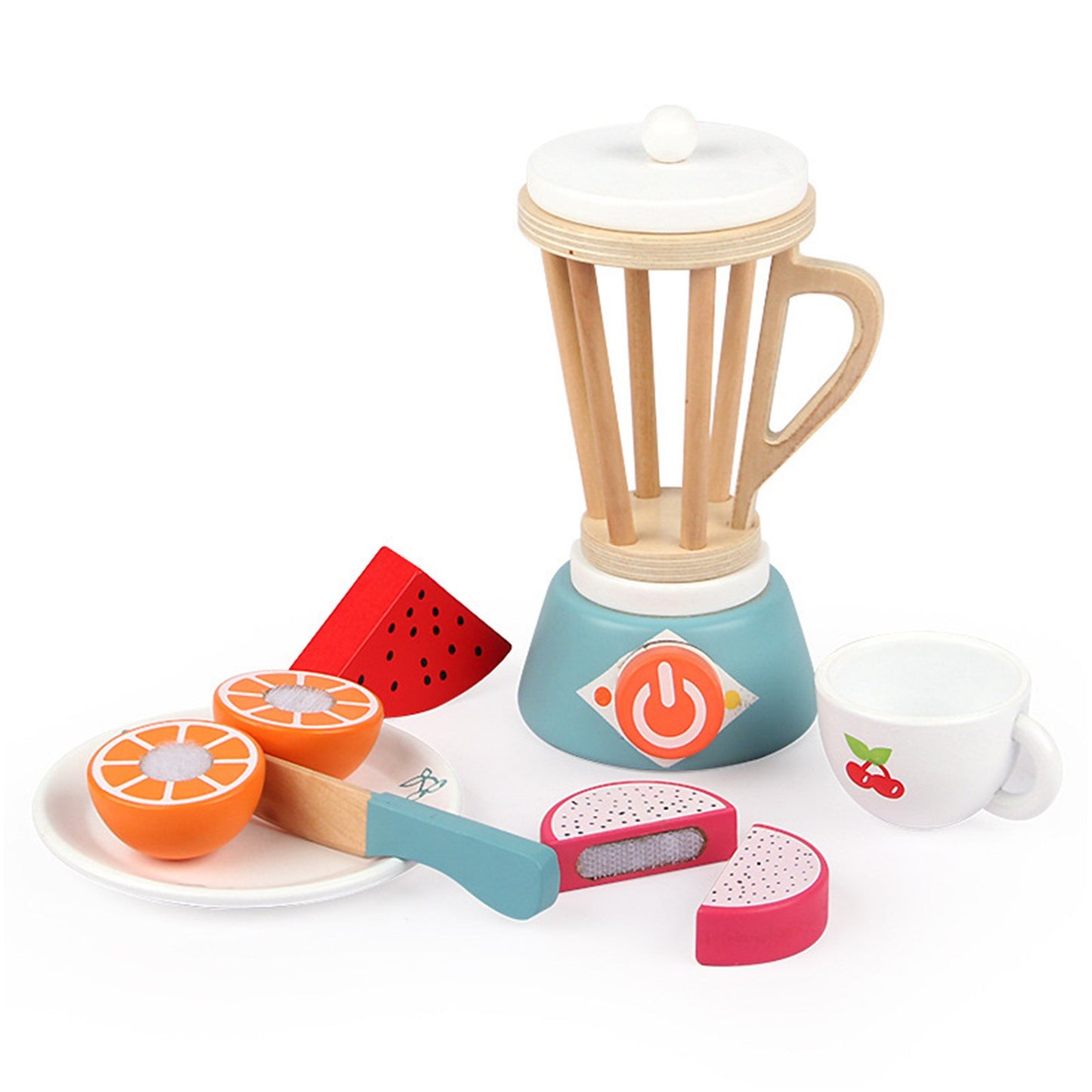 Wooden Smoothie Machine Juicer Toy Play Kitchen Accessories For Kids Play