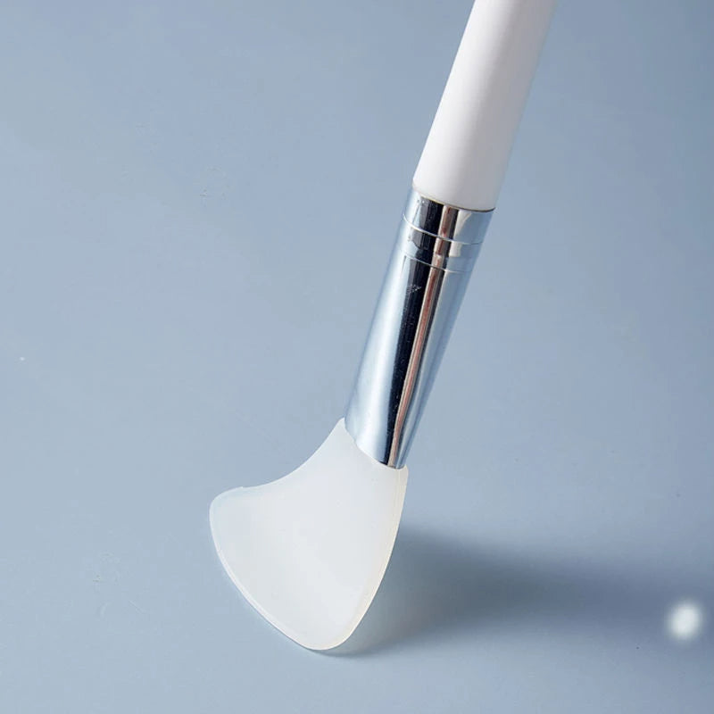 Silken Touch: Professional White Silicone Facial Mask Brush