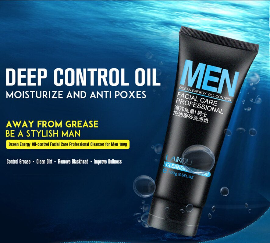 Men's Facial Cleanser & Oil Control Moisturizing Cream