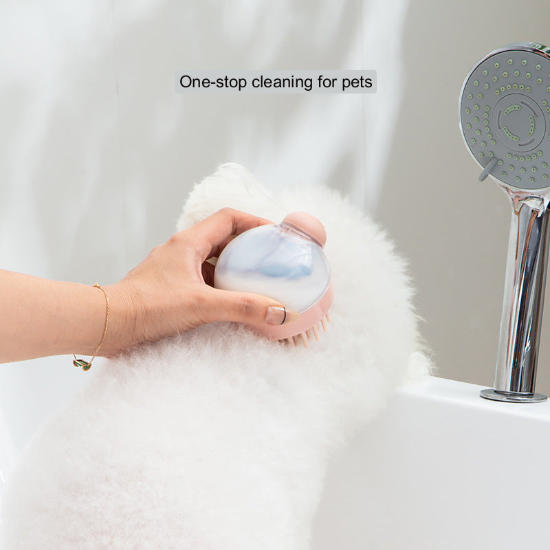 New space  special silicone pet bath brush