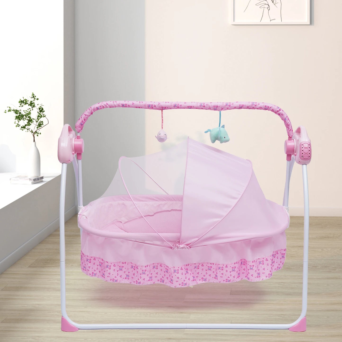 Portable Baby electric cradle rocking bed