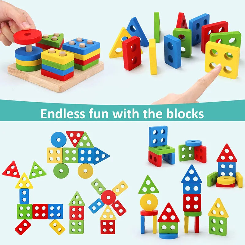 Baby Development Games Wood Puzzle for Kids Educational Learning Toy