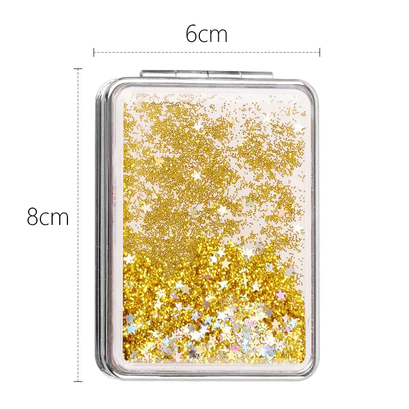 Double-Sided Sparkling Make Up Mirror