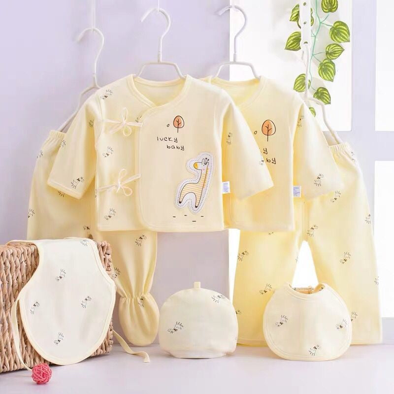 7Piece Spring Newborn Baby Stuff Toddler Clothes Cartoon