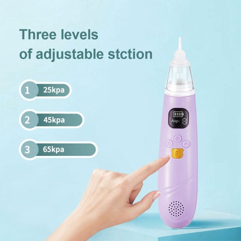 Manual Baby Nasal Aspirator+clip Kit Solid Silicone Upgraded Pump