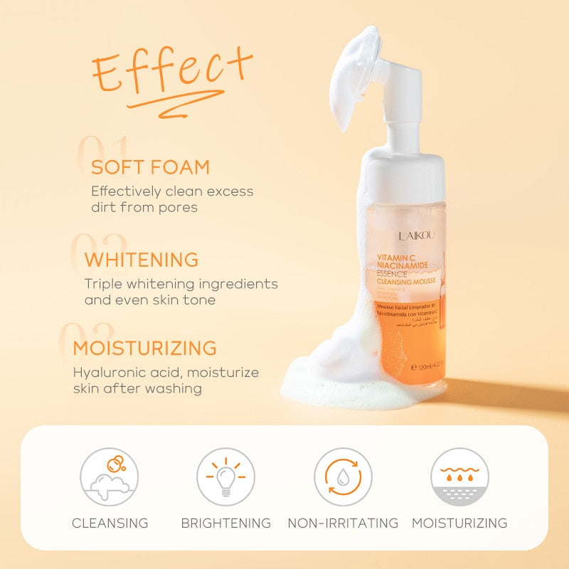 Oil Control Foaming Facial Cleanser Whitening Moisturizing Skin Care Product