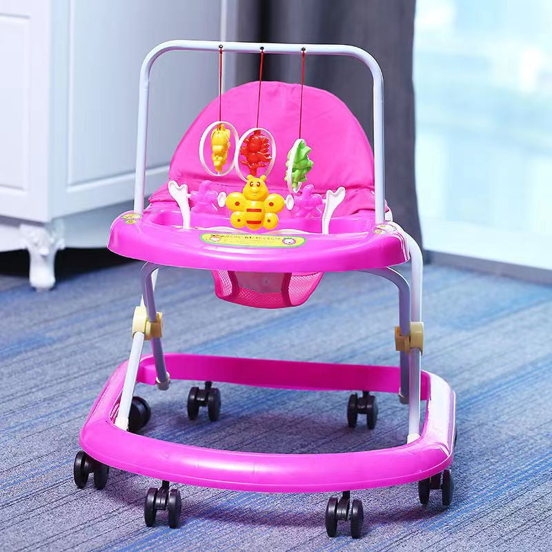 Baby walker anti-o-leg multi-function anti-rollover trolley