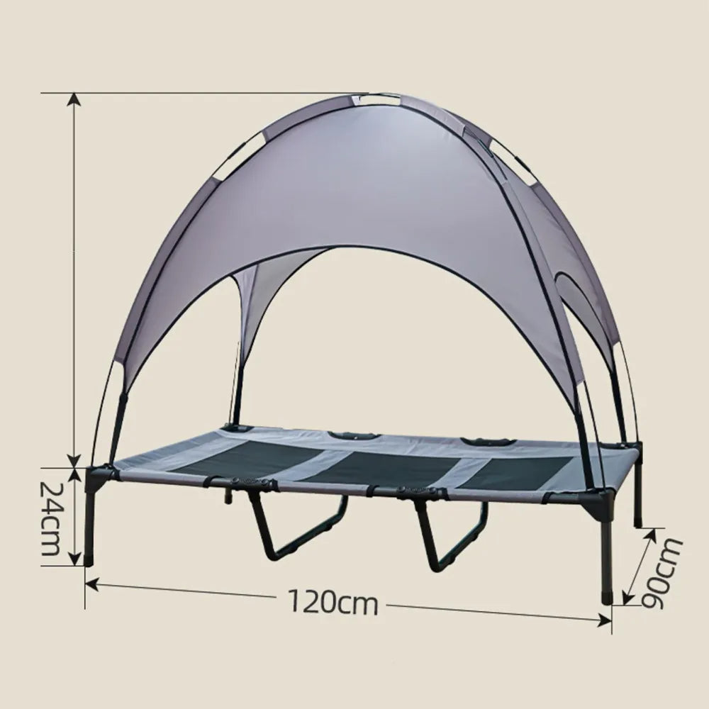 Portable Pet Camping Beach Dogs Cats Raised Bed and Tent