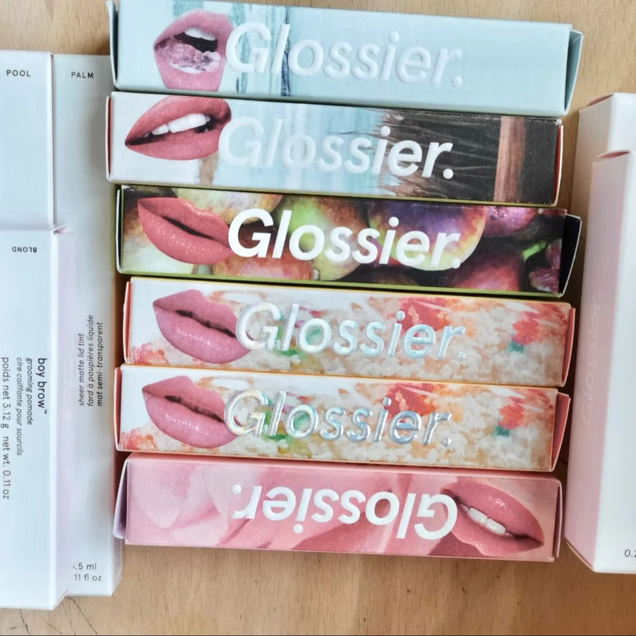 Glossier Rose Mint Berry Mango Cherry Makeup