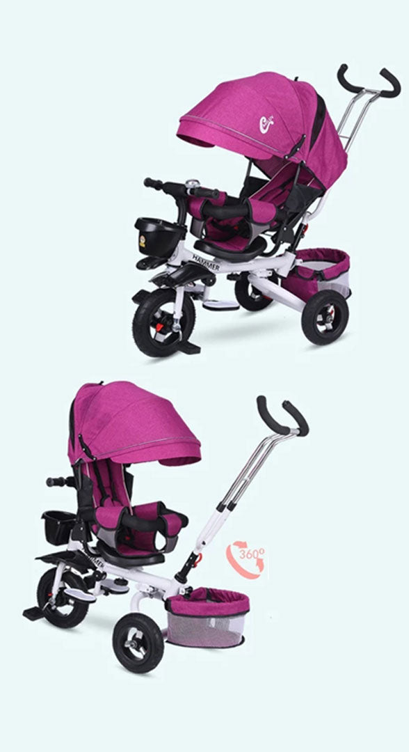 Rotatable Seat Baby Tricycle Stroller 3 In 1 Foldable Baby Wheelchair Tricycle Children Bicycle