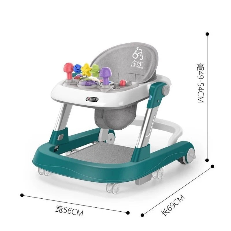 Multifunction Baby Walker with Adjustable Folding Seat