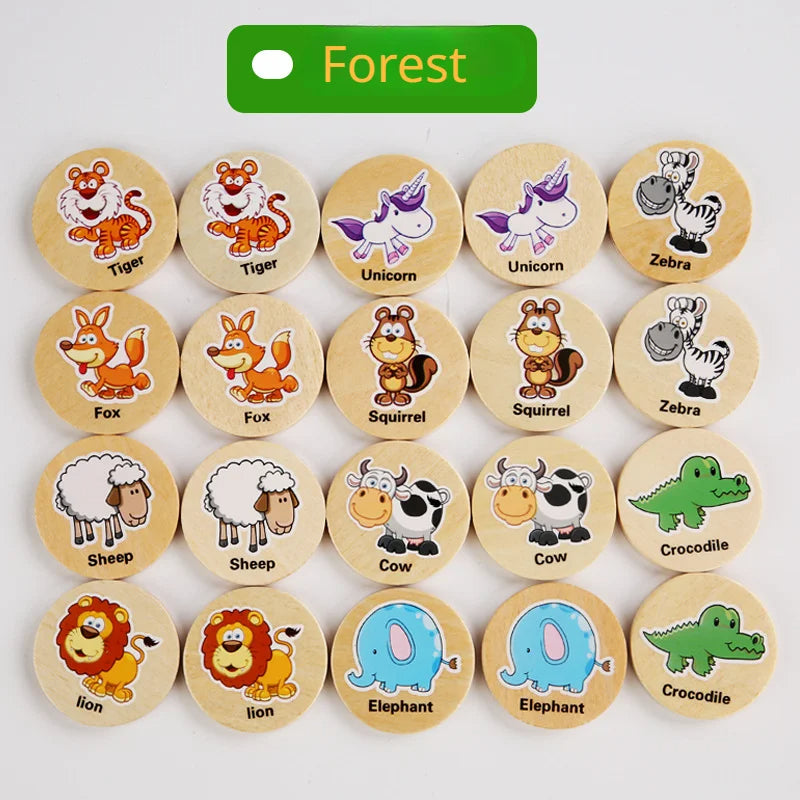 Animal Memory Chess Thinking Pattern Puzzle Game