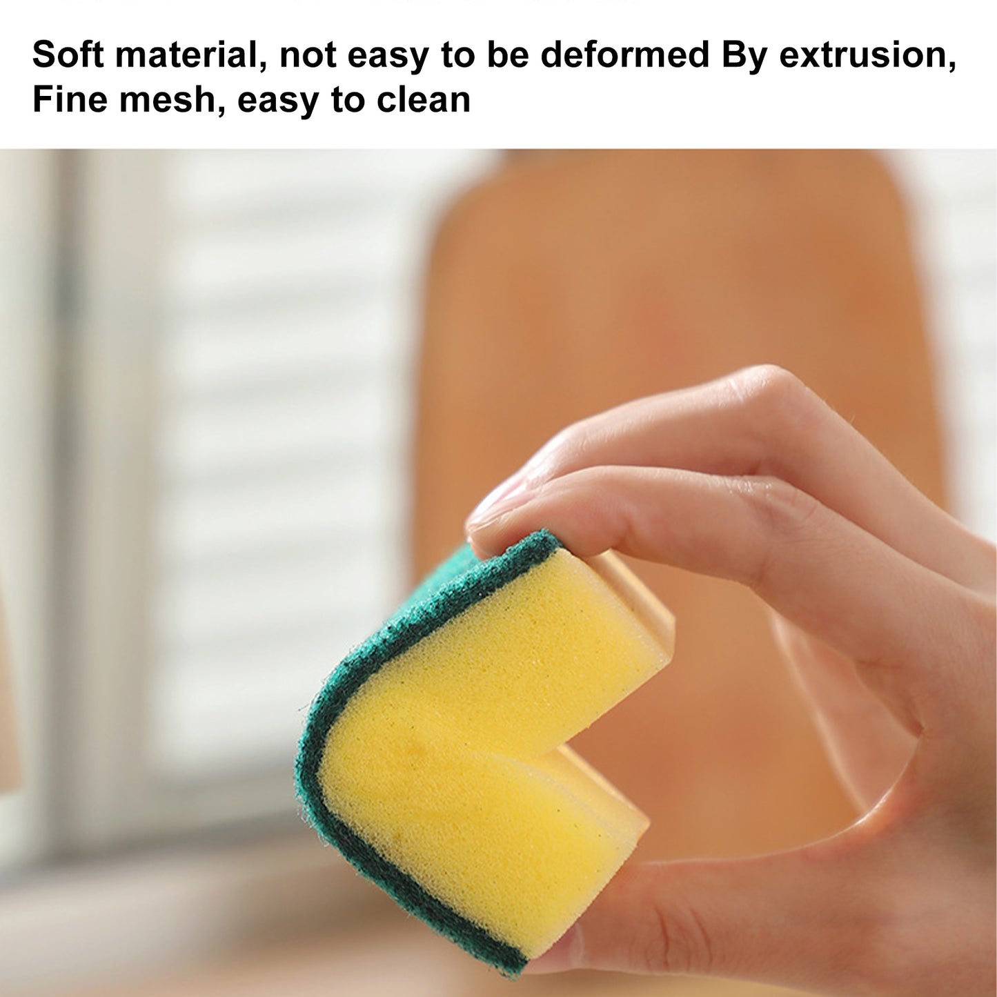 Dual-Sided Dish-washing Sponge For Kitchen Cleaning